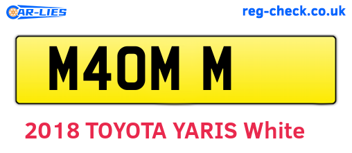 M4OMM are the vehicle registration plates.