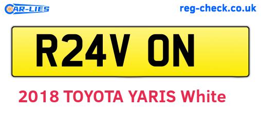 R24VON are the vehicle registration plates.