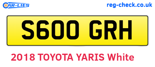S600GRH are the vehicle registration plates.