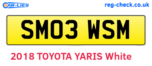 SM03WSM are the vehicle registration plates.