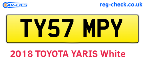 TY57MPY are the vehicle registration plates.