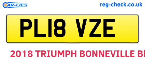 PL18VZE are the vehicle registration plates.