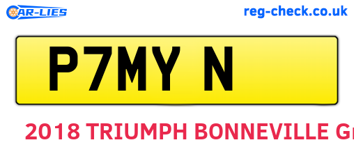 P7MYN are the vehicle registration plates.