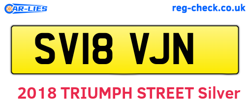 SV18VJN are the vehicle registration plates.