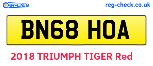 BN68HOA are the vehicle registration plates.