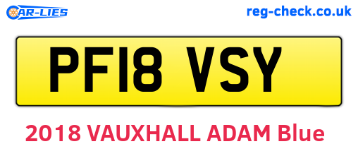 PF18VSY are the vehicle registration plates.