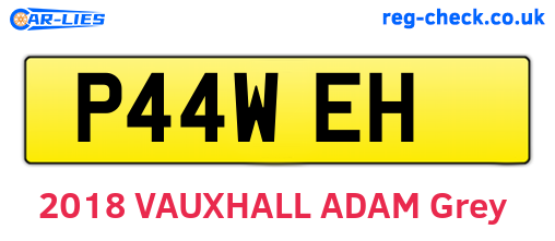 P44WEH are the vehicle registration plates.