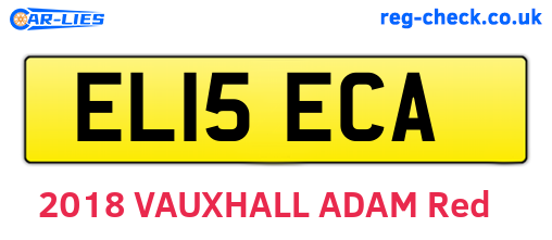 EL15ECA are the vehicle registration plates.