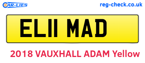 EL11MAD are the vehicle registration plates.