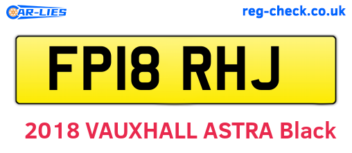 FP18RHJ are the vehicle registration plates.