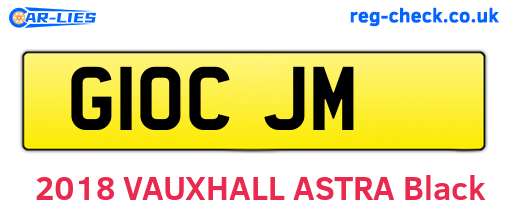 G10CJM are the vehicle registration plates.