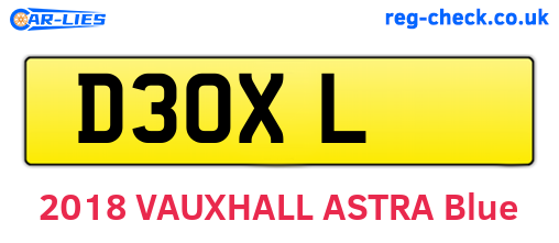 D3OXL are the vehicle registration plates.