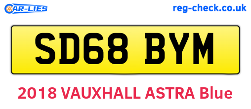 SD68BYM are the vehicle registration plates.