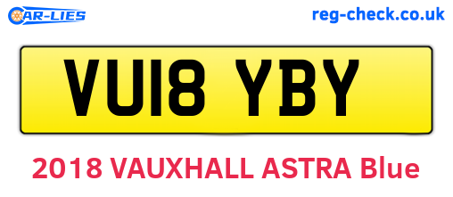VU18YBY are the vehicle registration plates.