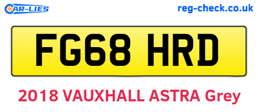 FG68HRD are the vehicle registration plates.