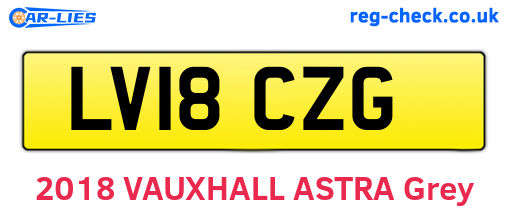 LV18CZG are the vehicle registration plates.