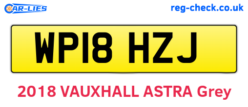 WP18HZJ are the vehicle registration plates.