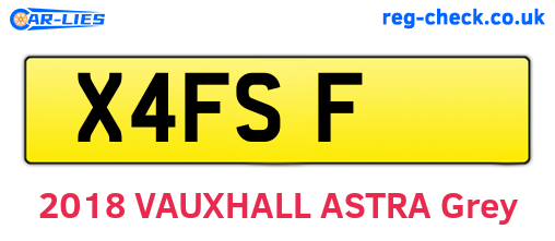 X4FSF are the vehicle registration plates.