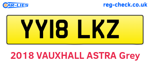 YY18LKZ are the vehicle registration plates.