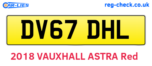 DV67DHL are the vehicle registration plates.