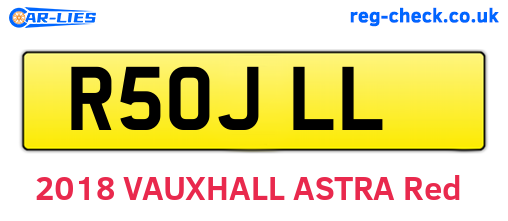 R50JLL are the vehicle registration plates.