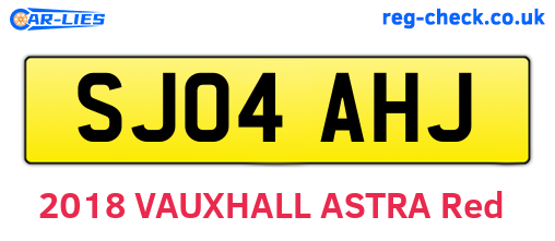 SJ04AHJ are the vehicle registration plates.