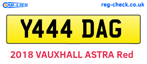 Y444DAG are the vehicle registration plates.