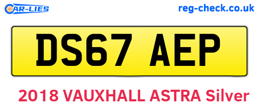 DS67AEP are the vehicle registration plates.