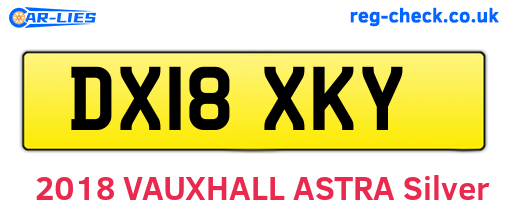 DX18XKY are the vehicle registration plates.