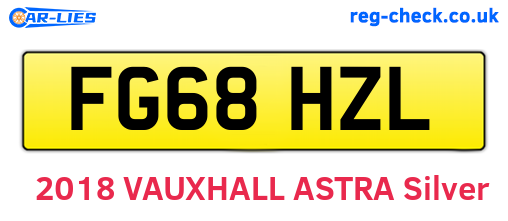 FG68HZL are the vehicle registration plates.
