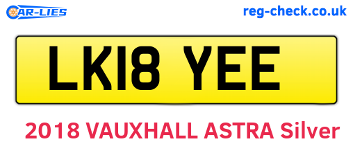 LK18YEE are the vehicle registration plates.