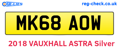 MK68AOW are the vehicle registration plates.