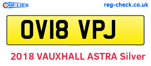 OV18VPJ are the vehicle registration plates.