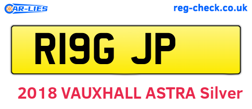 R19GJP are the vehicle registration plates.