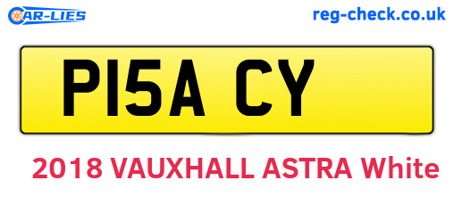 P15ACY are the vehicle registration plates.
