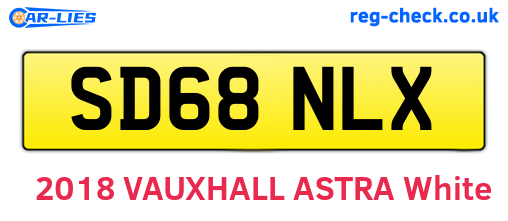 SD68NLX are the vehicle registration plates.