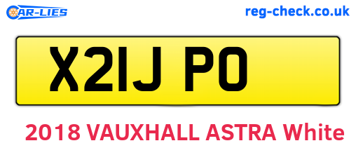 X21JPO are the vehicle registration plates.
