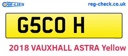 G5COH are the vehicle registration plates.