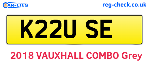 K22USE are the vehicle registration plates.