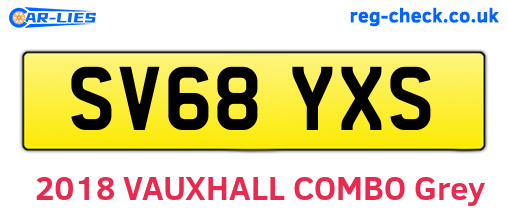 SV68YXS are the vehicle registration plates.