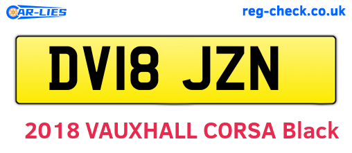 DV18JZN are the vehicle registration plates.