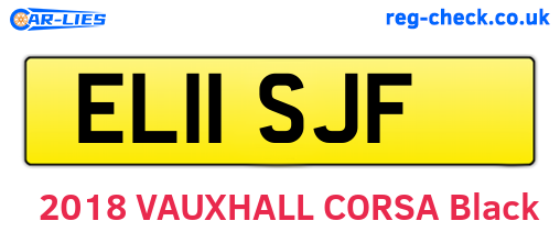 EL11SJF are the vehicle registration plates.
