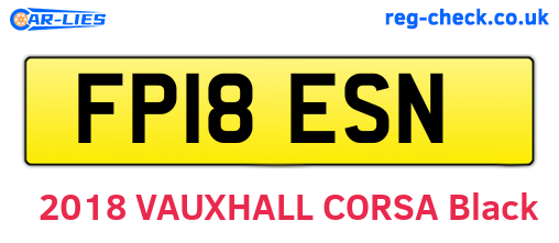 FP18ESN are the vehicle registration plates.