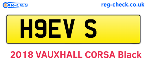 H9EVS are the vehicle registration plates.