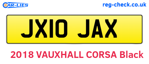 JX10JAX are the vehicle registration plates.