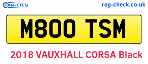M800TSM are the vehicle registration plates.