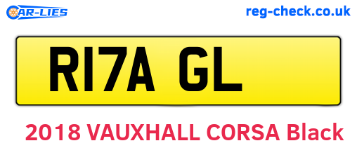 R17AGL are the vehicle registration plates.