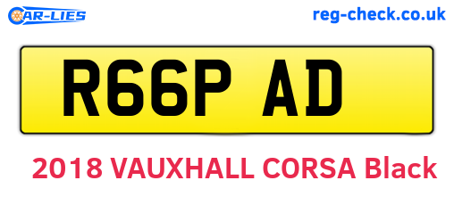 R66PAD are the vehicle registration plates.