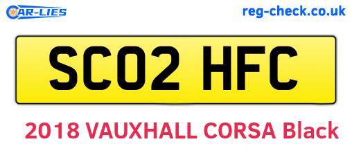 SC02HFC are the vehicle registration plates.