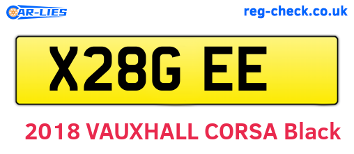 X28GEE are the vehicle registration plates.